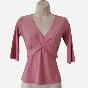 Pink Top with Criss Cross Front And Tie Back